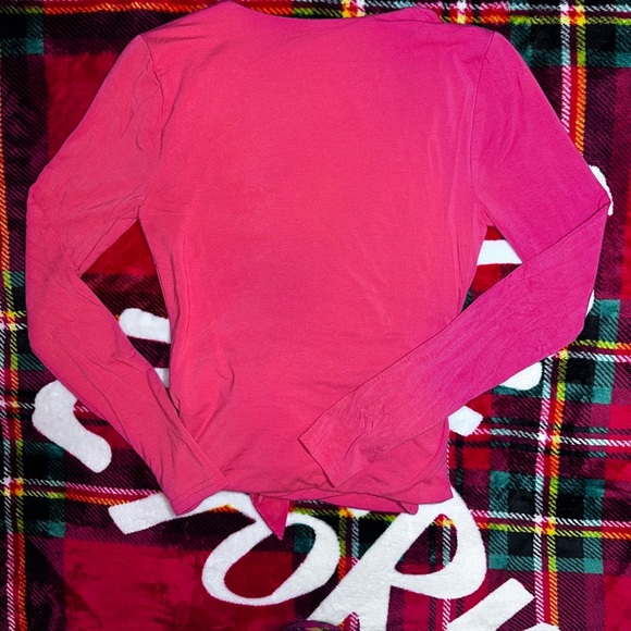 🎀 J.Crew Pink Velvet Tie Wrap Top (Re-Imagined Collection) – XXS 🎀 - Picture 2 of 9